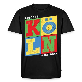 Cologne Cologne Germany City Colorful Skyline Home - Men's Premium Organic T-Shirt - black - Front - Nico (187cm)