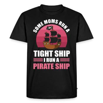 Some Moms Run A Tight Ship I Run A Pirate Ship - Men's Premium Organic T-Shirt - black - Front - Nico (187cm)