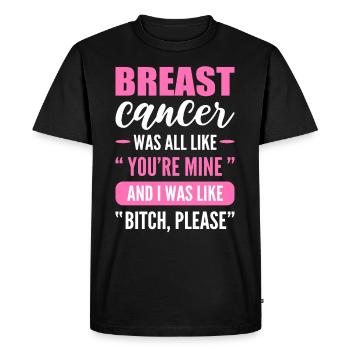 C’était comme un cancer du sein à ruban rose - T-shirt Premium bio Homme - noir - Devant - Nico (187cm)