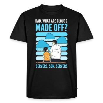What Are Clouds Made Of Programming Programmer - Men's Premium Organic T-Shirt - black - Front - Nico (187cm)
