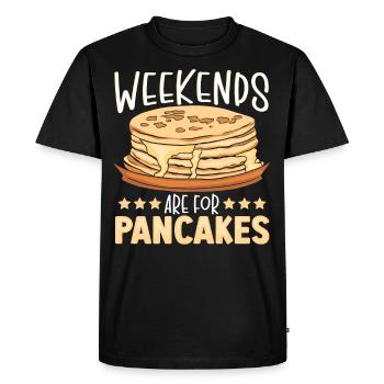 Weekends Are For Pancakes Pancake Brunch - Men's Premium Organic T-Shirt - black - Front - Nico (187cm)