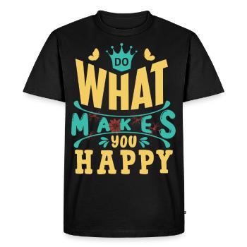 Faites ce qui vous rend heureux - T-shirt Premium bio Homme - noir - Devant - Nico (187cm)