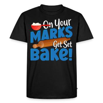 Sur vos marques, préparez-vous à cuire! Boulangerie Boulangerie Boulanger - T-shirt Premium bio Homme - noir - Devant - Nico (187cm)