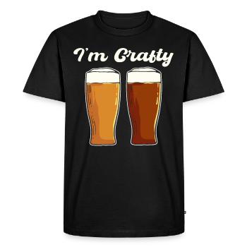 Je suis Crafty Craft Beer Brewing - T-shirt Premium bio Homme - noir - Devant - Nico (187cm)