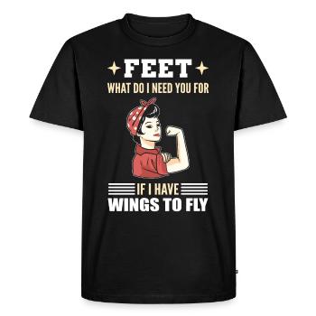 Pieds Qu’est-ce que j’ai besoin de toi pour l’autonomisation des femmes - T-shirt Premium bio Homme - noir - Devant - Nico (187cm)