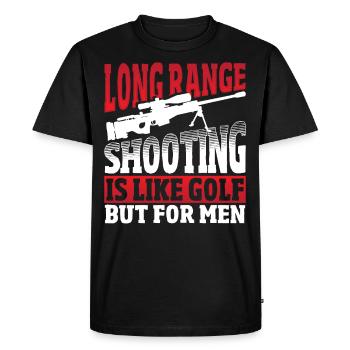 Le tir à longue distance est comme le golf mais pour les hommes - T-shirt Premium bio Homme - noir - Devant - Nico (187cm)