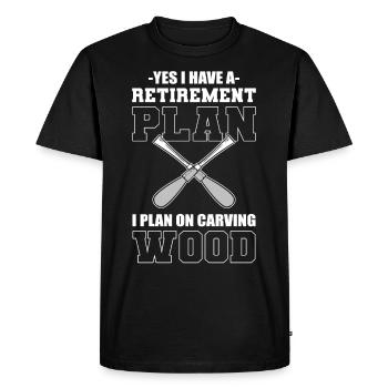 J’ai un plan de retraite que je prévois sculpter - T-shirt Premium bio Homme - noir - Devant - Nico (187cm)