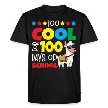 Too Cool For 100 Days Of School - Men's Premium Organic T-Shirt - black - Front - Nico (187cm)