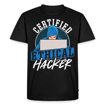 Certified Ethical Hacker Hacking Network Developer - Men's Premium Organic T-Shirt - black - Front - Nico (187cm)