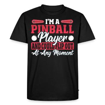 I'm A Pinball Player Pinball Arcade Machine - Men's Premium Organic T-Shirt - black - Front - Nico (187cm)