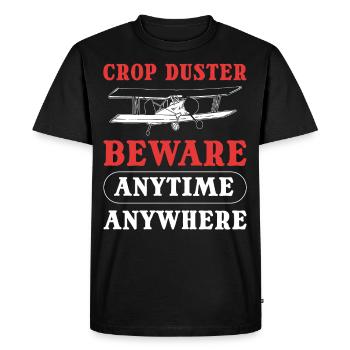 Crop Duster Méfiez-vous à tout moment n’importe où Farting Crop - T-shirt Premium bio Homme - noir - Devant - Nico (187cm)