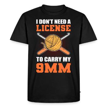 Je n’ai pas besoin d’un permis pour transporter mon 9MM - T-shirt Premium bio Homme - noir - Devant - Nico (187cm)