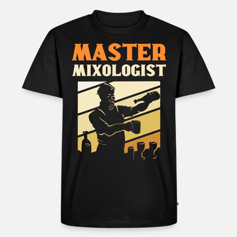Master Mixologist Bartender Barkeeper - Männer Premium Bio T-Shirt - Schwarz
