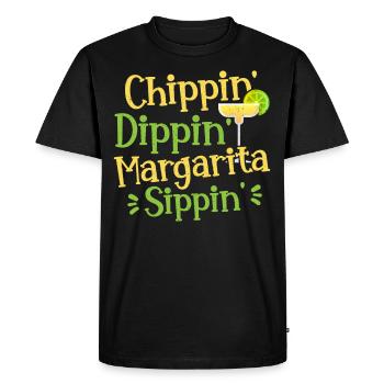 Chippin' Dippin' Margarita Sippin' Margarita Drink - T-shirt Premium bio Homme - noir - Devant - Nico (187cm)