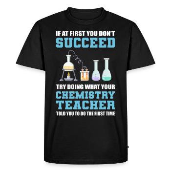 Professeur de chimie Professeur de sciences - T-shirt Premium bio Homme - noir - Devant - Nico (187cm)
