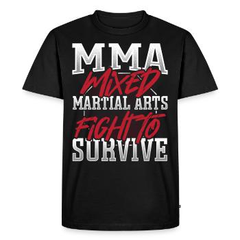 MMA Mixed Martial Arts Fight To Survive - T-shirt Premium bio Homme - noir - Devant - Nico (187cm)