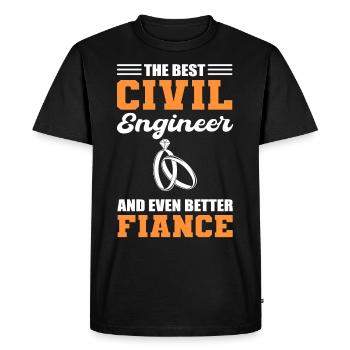 The Best Civil Engineer And Even Better Fiance - Men's Premium Organic T-Shirt - black - Front - Nico (187cm)