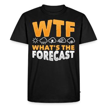 WTF Quelles sont les prévisions météorologue météorologie - T-shirt Premium bio Homme - noir - Devant - Nico (187cm)