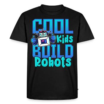 Cool Kids Build Robots Robotics Robot - Men's Premium Organic T-Shirt - black - Front - Nico (187cm)