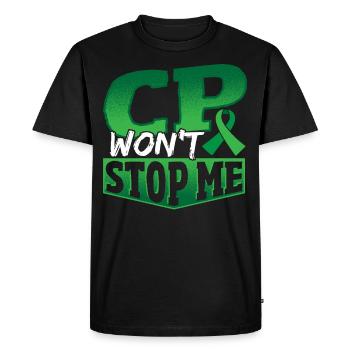 CP ne m’arrêtera pas Paralysie cérébrale Paralysie guerrière - T-shirt Premium bio Homme - noir - Devant - Nico (187cm)