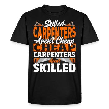 Les charpentiers qualifiés ne sont pas des artisans bon marché - T-shirt Premium bio Homme - noir - Devant - Nico (187cm)