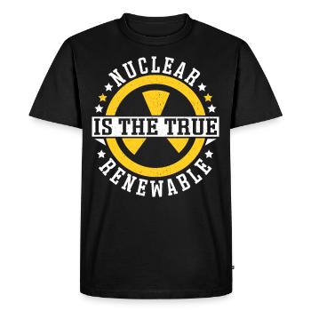 Le nucléaire est la véritable énergie renouvelable pro-climat - T-shirt Premium bio Homme - noir - Devant - Nico (187cm)