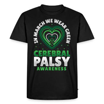 Paralysie cérébrale Warrior CP - T-shirt Premium bio Homme - noir - Devant - Nico (187cm)