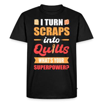 Quilting Quilting Couturière Amoureux de la couture - T-shirt Premium bio Homme - noir - Devant - Nico (187cm)