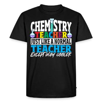 Professeur de chimie comme un professeur normal - T-shirt Premium bio Homme - noir - Devant - Nico (187cm)