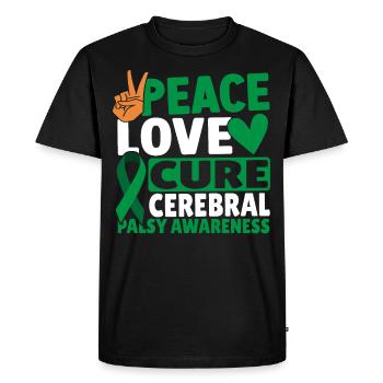 Paralysie cérébrale Combattants de la paralysie cérébrale - T-shirt Premium bio Homme - noir - Devant - Nico (187cm)
