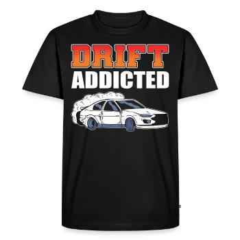 Course de voitures de drift accro à la dérive - T-shirt Premium bio Homme - noir - Devant - Nico (187cm)
