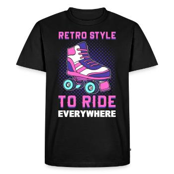 Roller Skating Roller Derby Roller Skating Sports - T-shirt Premium bio Homme - noir - Devant - Nico (187cm)