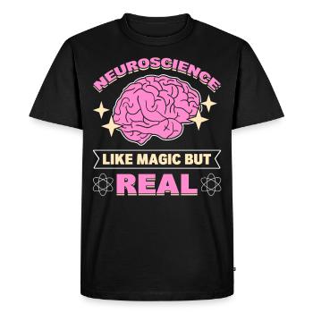 Neuroscience Like Magic But Real Neuroscientist - Men's Premium Organic T-Shirt - black - Front - Nico (187cm)