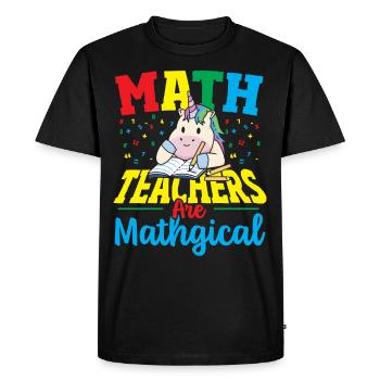 Math Teachers Are Mathgical Math Teacher - Men's Premium Organic T-Shirt - black - Front - Nico (187cm)