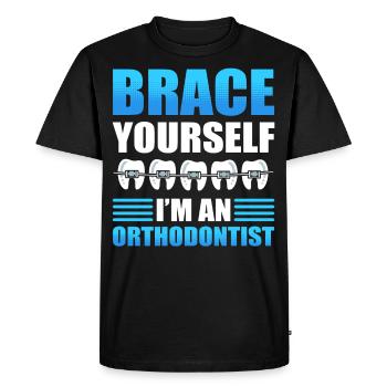 Orthodontistes Orthodontistes Dentistes Dentistes Dentistes - T-shirt Premium bio Homme - noir - Devant - Nico (187cm)