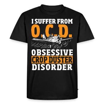 Je souffre d’un trouble obsessionnel de la culture - T-shirt Premium bio Homme - noir - Devant - Nico (187cm)