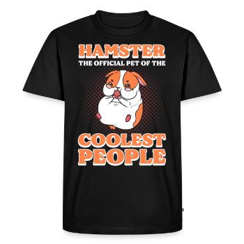 Hamster The Official Pet Of The Coolest People - Men's Premium Organic T-Shirt - black - Front - Nico (187cm)
