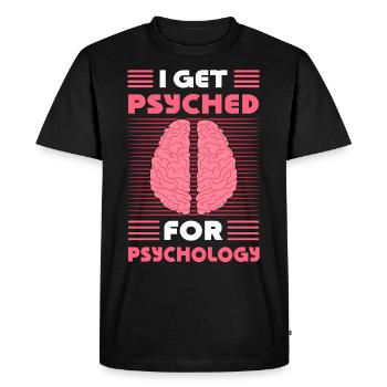 Psychologue École Psychologue Psychothérapeute - T-shirt Premium bio Homme - noir - Devant - Nico (187cm)