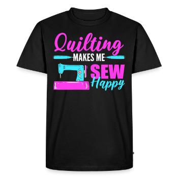 Quilting Quilting Couturière Amoureux de la couture - T-shirt Premium bio Homme - noir - Devant - Nico (187cm)