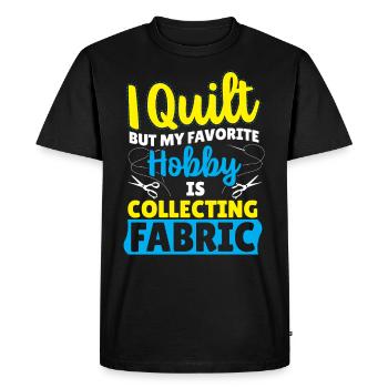 Quilting Quilting Couturièredans Couturière à la main - T-shirt Premium bio Homme - noir - Devant - Nico (187cm)