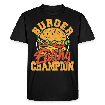 Hamburg Fast Food Burger Fast Food Cheeseburger - T-shirt Premium bio Homme - noir - Devant - Nico (187cm)