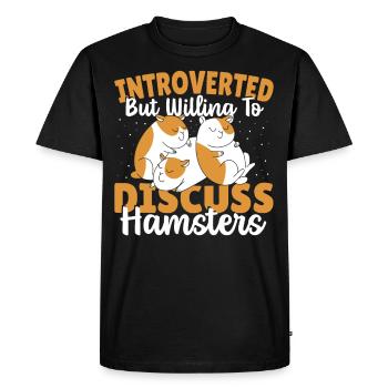 hamster rongeur rongeur animal mignon animaux - T-shirt Premium bio Homme - noir - Devant - Nico (187cm)