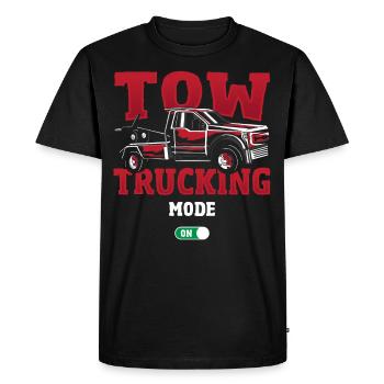 Tow Trucking Mode On Tow Trucker Tow Truck - Men's Premium Organic T-Shirt - black - Front - Nico (187cm)