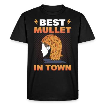 Meilleur mulet en ville Mullet Pride - T-shirt Premium bio Homme - noir - Devant - Nico (187cm)