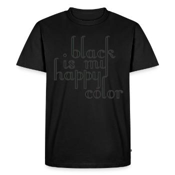 Le noir est ma couleur heureuse Noir couleur préférée - T-shirt Premium bio Homme - noir - Devant - Nico (187cm)