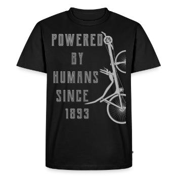 PROPULSÉ PAR L’HOMME DEPUIS 1893 - T-shirt Premium bio Homme - noir - Devant - Nico (187cm)