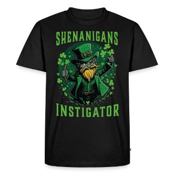 Shenanigans Instigator Let The Shenanigans Begin - Men's Premium Organic T-Shirt - black - Front - Nico (187cm)
