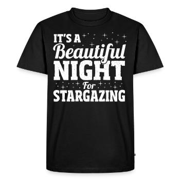 It's A Beautiful Night For Stargazing Stargazer - Men's Premium Organic T-Shirt - black - Front - Nico (187cm)