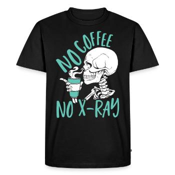 No Coffee No X-Ray Rad Tech Radiology Technologist - Men's Premium Organic T-Shirt - black - Front - Nico (187cm)