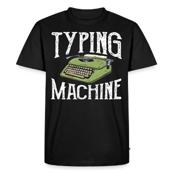 Auteur Machine à écrire Machine à écrire - T-shirt Premium bio Homme - noir - Devant - Nico (187cm)